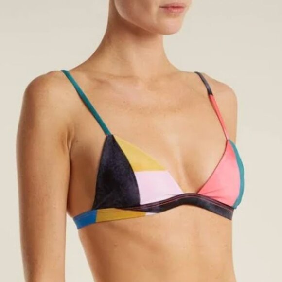 Mara Hoffman Other - NWT Mara Hoffman Swim Astrid Bikini Top Womens XL Blue Multi